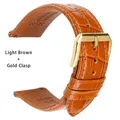 Bracelet montre cuir mollet souple 18 à 23 mm – Couleur du bracelet Brun clair G
