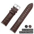 Bracelet montre cuir motif croco 12 à 20 mm unisexe – 1