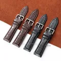 Bracelet montre cuir motif croco 12 à 20 mm unisexe – 4