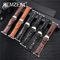 Bracelet montre cuir pour Apple Watch 38 à 49 mm papillon – 5