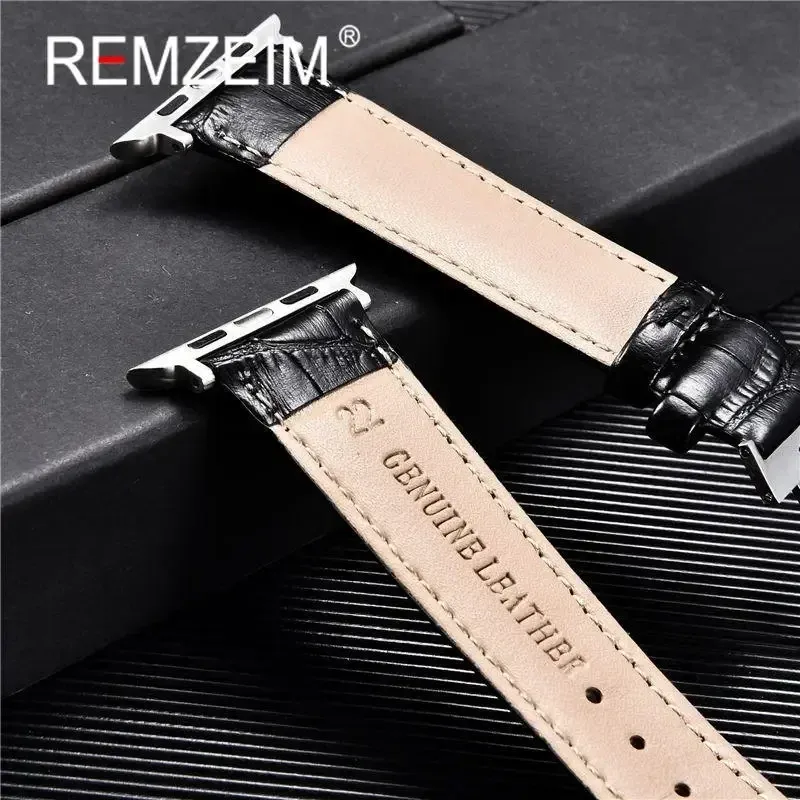 Bracelet montre cuir pour Apple Watch 38 à 49 mm papillon