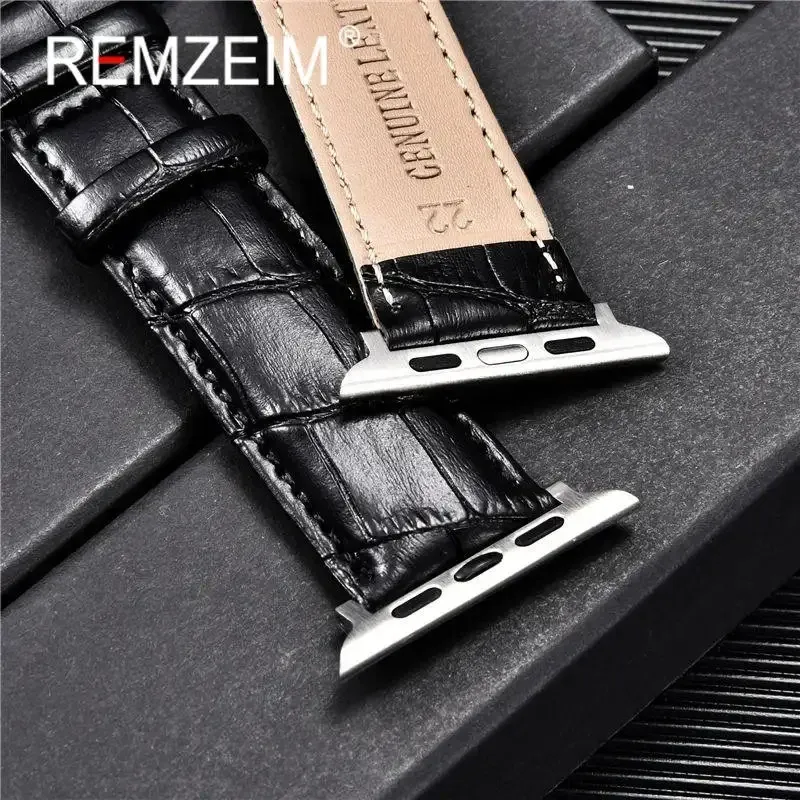 Bracelet montre cuir pour Apple Watch 38 à 49 mm papillon