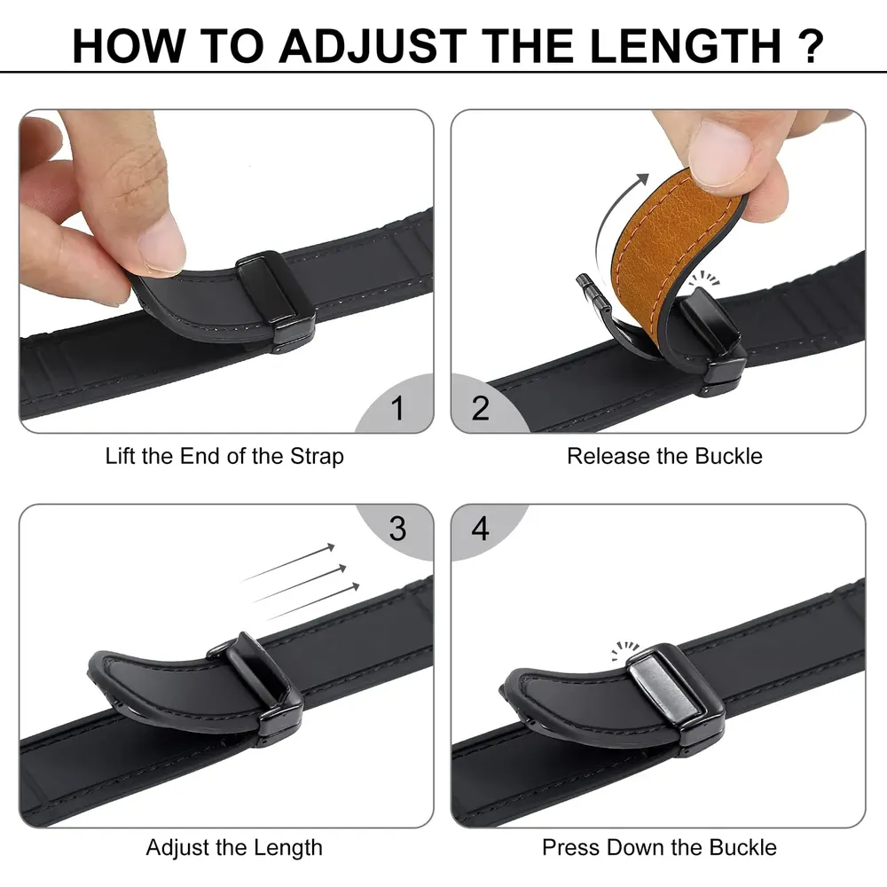 Bracelet montre cuir pour Apple Watch Ultra 3 2 40 à 49 mm