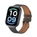 Bracelet montre cuir pour Redmi Watch 6 5 4 et Mi Band 10 9 8 – Couleur du bracelet Black