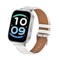 Bracelet montre cuir pour Redmi Watch 6 5 4 et Mi Band 10 9 8 – Couleur du bracelet White