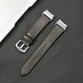 Bracelet montre cuir pour Samsung Galaxy Watch 7 6 5 Pro – Couleur du bracelet BLANC NOIR (HS)