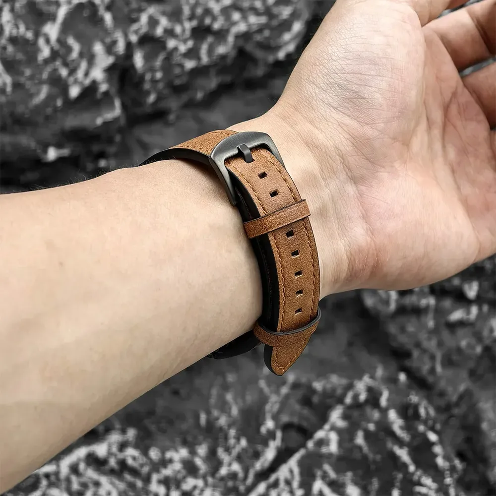 Bracelet montre cuir pour Samsung Galaxy Watch 7 6 5 Pro