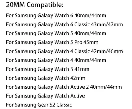 Bracelet montre cuir pour Samsung Galaxy Watch 7 6 5 Pro
