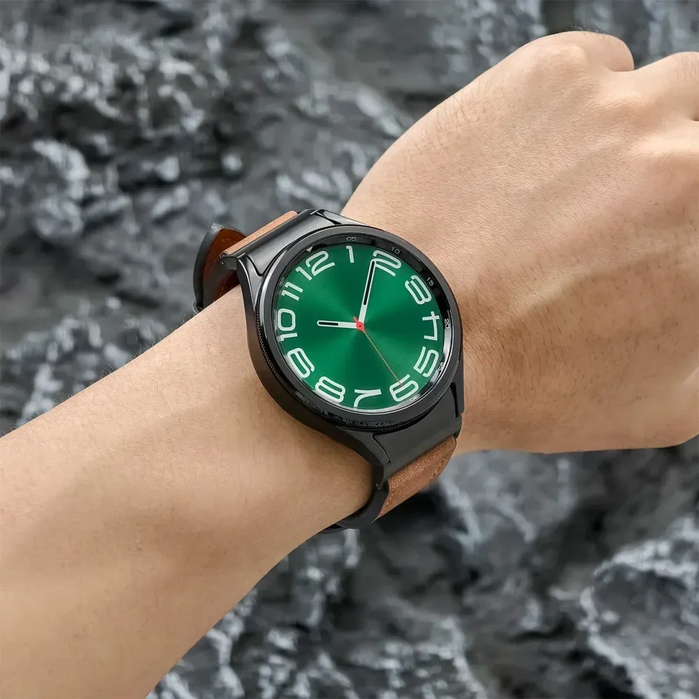 Bracelet montre cuir pour Samsung Galaxy Watch 7 6 5 Pro