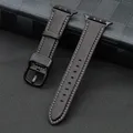 Bracelet montre cuir PU Apple Watch 38 à 49 mm – Couleur du bracelet Black brown