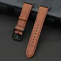 Bracelet montre cuir PU Apple Watch 38 à 49 mm – Couleur du bracelet Yellow brown