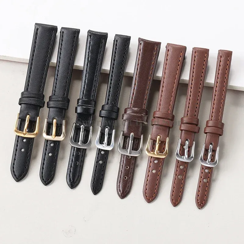 Bracelet montre cuir PU fin 8 à 24 mm universel