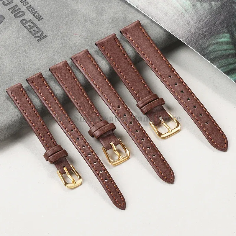Bracelet montre cuir PU fin 8 à 24 mm universel
