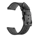 Bracelet montre cuir PU souple 22 mm Huawei Watch – Couleur du bracelet Black