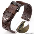 Bracelet montre cuir respirant 18 à 24 mm – 1