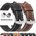 Bracelet montre cuir rétro 18 à 24 mm – 1