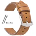 Bracelet montre cuir rétro 18 à 24 mm – Couleur du bracelet Brown