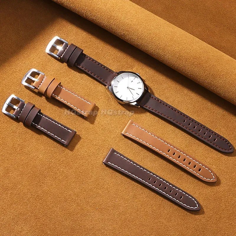 Bracelet montre cuir rétro 18 à 24 mm