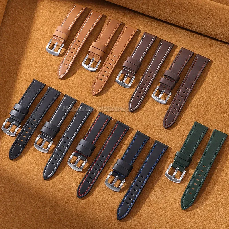 Bracelet montre cuir rétro 18 à 24 mm