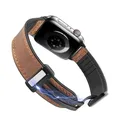 Bracelet montre cuir silicone pour Apple Watch 38 à 49 mm – 1