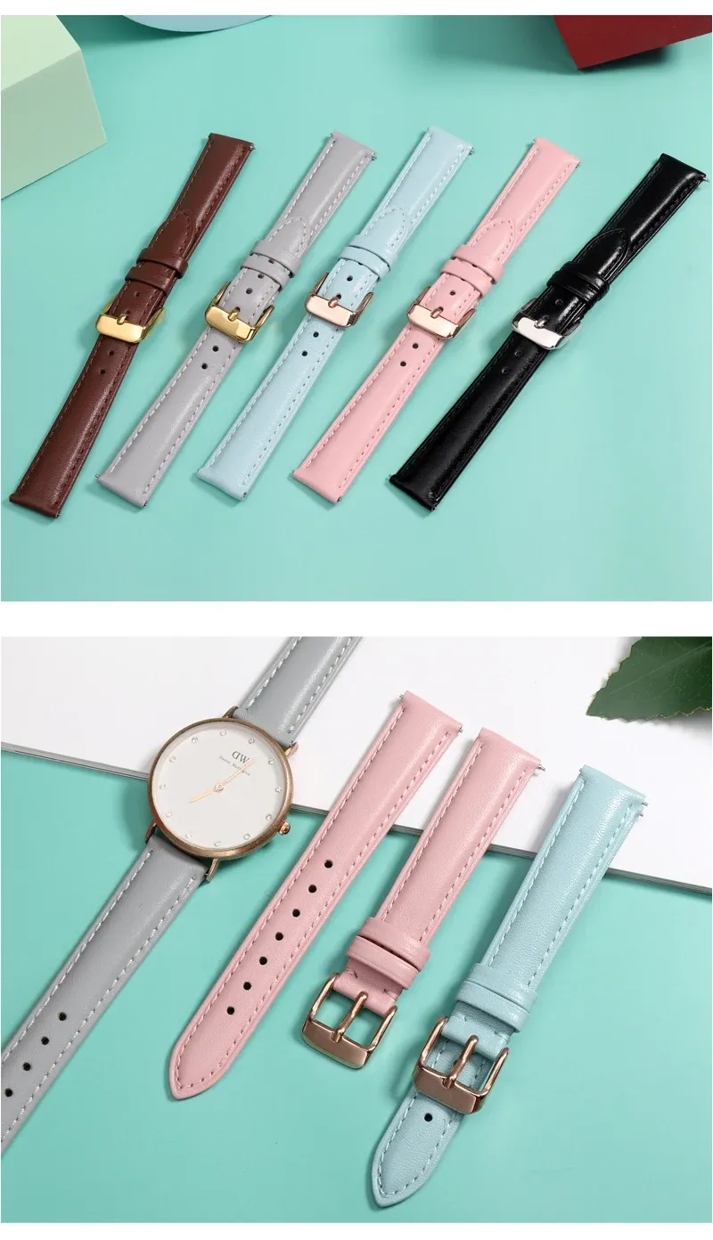 Bracelet montre cuir souple 12 à 18 mm