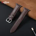 Bracelet montre cuir souple 38 à 49 mm pour Apple Watch – Couleur du bracelet Brown-B