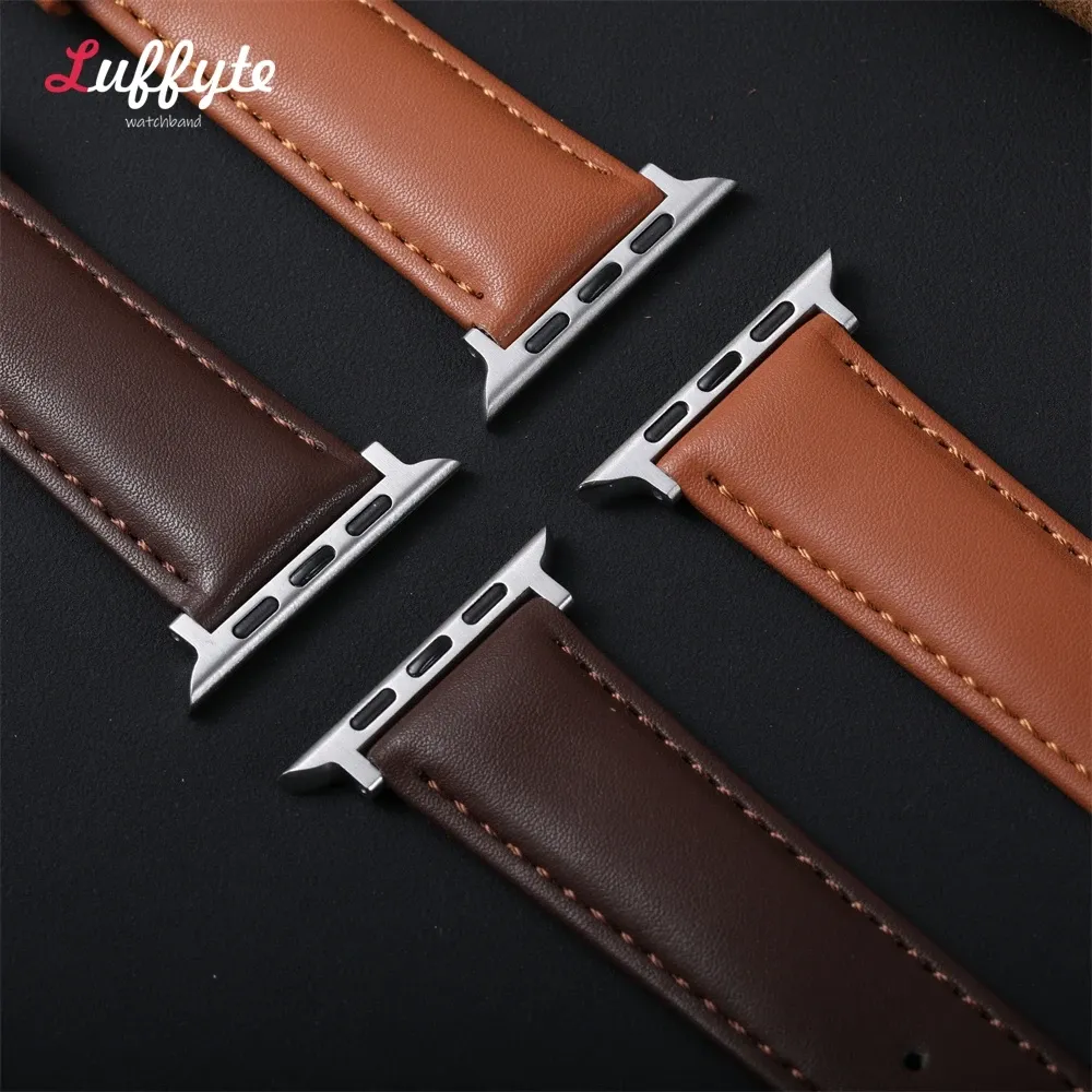 Bracelet montre cuir souple 38 à 49 mm pour Apple Watch