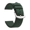 Bracelet montre cuir sport vintage 18 à 24 mm – Band Color Army Green Silver