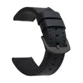 Bracelet montre cuir sport vintage 18 à 24 mm – Band Color Black