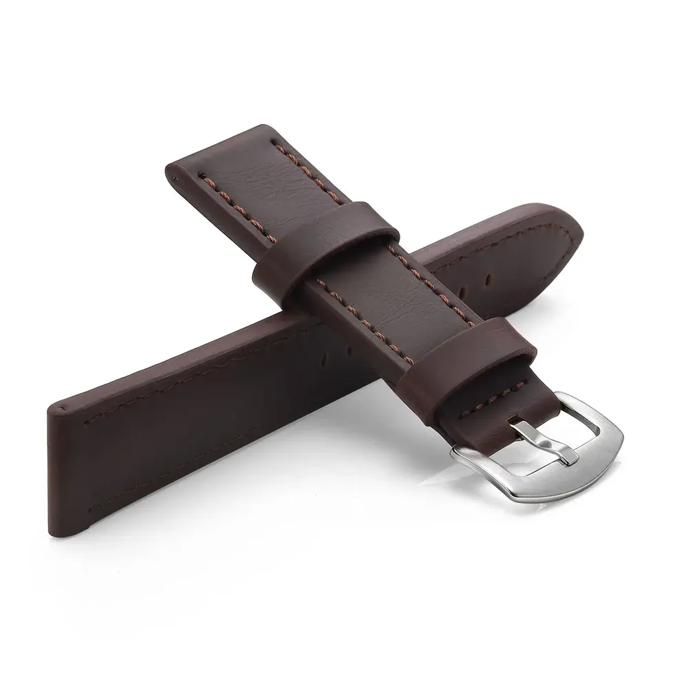 Bracelet montre cuir sport vintage 18 à 24 mm