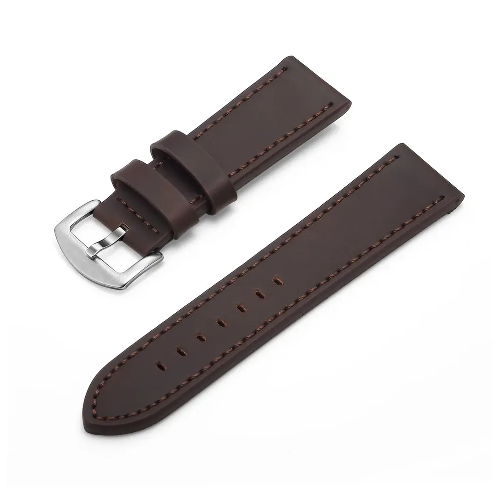 Bracelet montre cuir sport vintage 18 à 24 mm