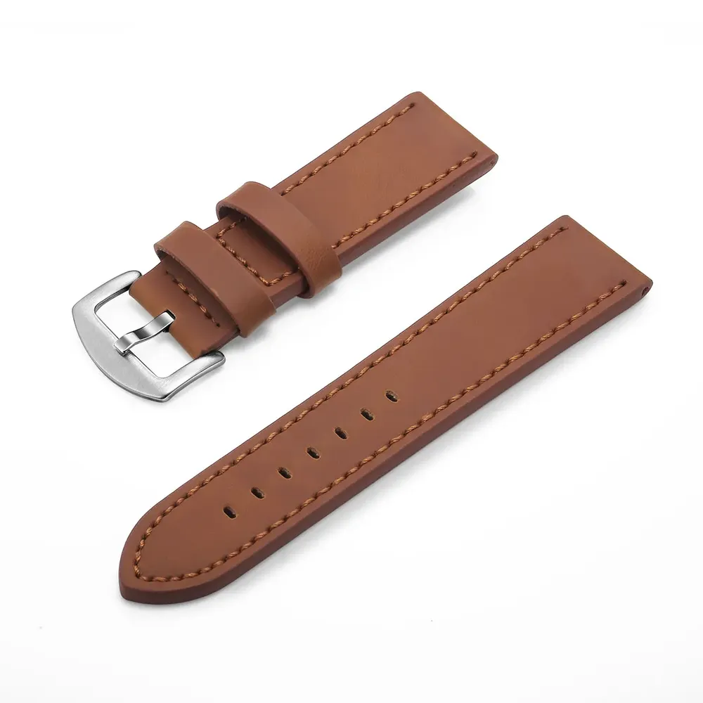 Bracelet montre cuir sport vintage 18 à 24 mm