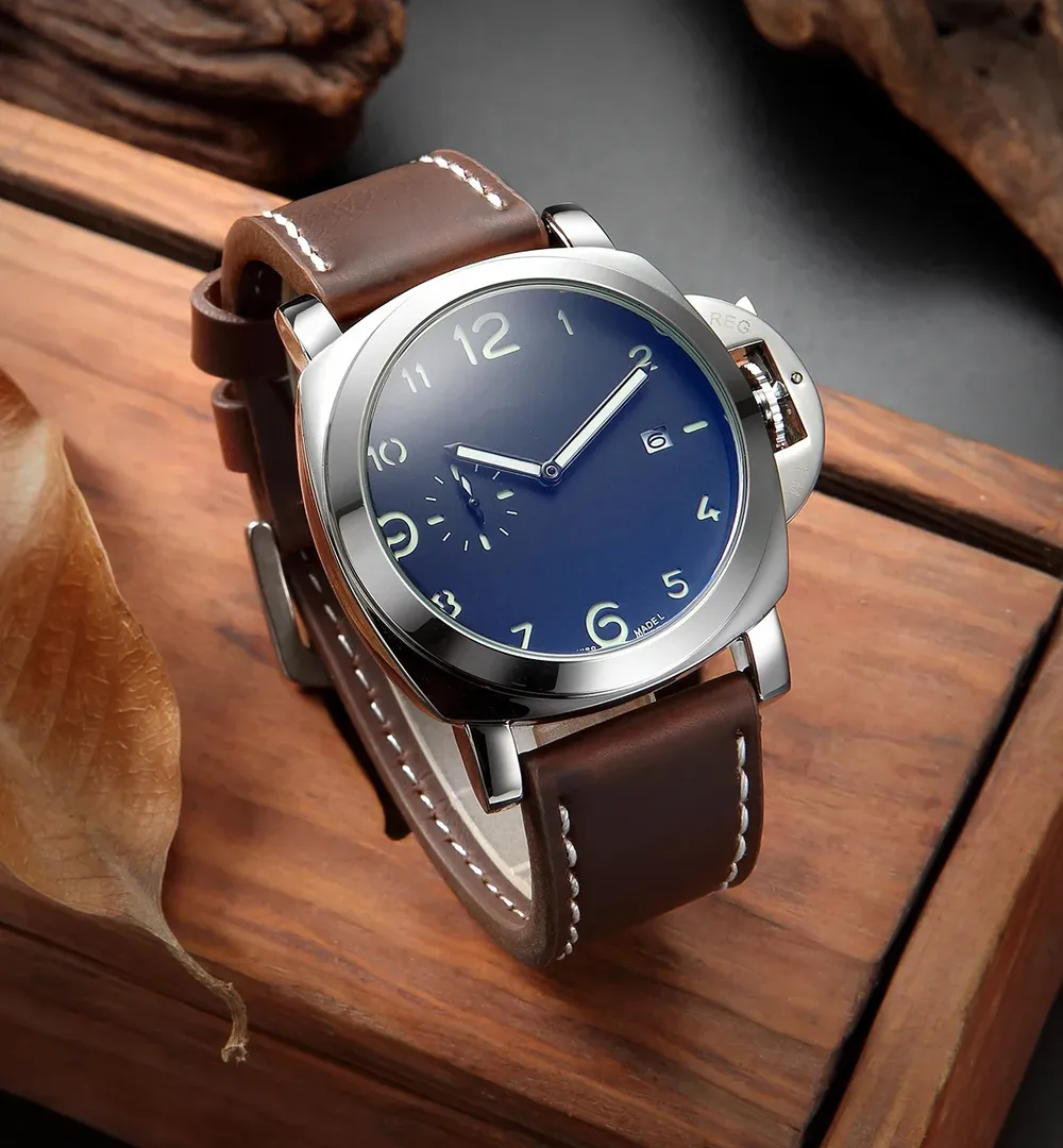 Bracelet montre cuir sport vintage 18 à 24 mm