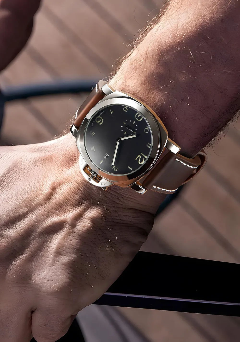 Bracelet montre cuir sport vintage 18 à 24 mm