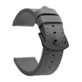 Bracelet montre cuir sport vintage 18 à 24 mm – Band Color Gray Black