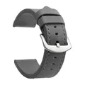 Bracelet montre cuir sport vintage 18 à 24 mm – Band Color Gray Silver