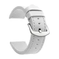 Bracelet montre cuir sport vintage 18 à 24 mm – Band Color White Silver