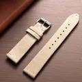 Bracelet montre cuir suédé 14 à 22 mm – Couleur du bracelet Beige