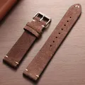 Bracelet montre cuir suédé 14 à 22 mm – Couleur du bracelet dark brown
