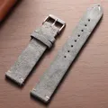 Bracelet montre cuir suédé 14 à 22 mm – Couleur du bracelet dark grey
