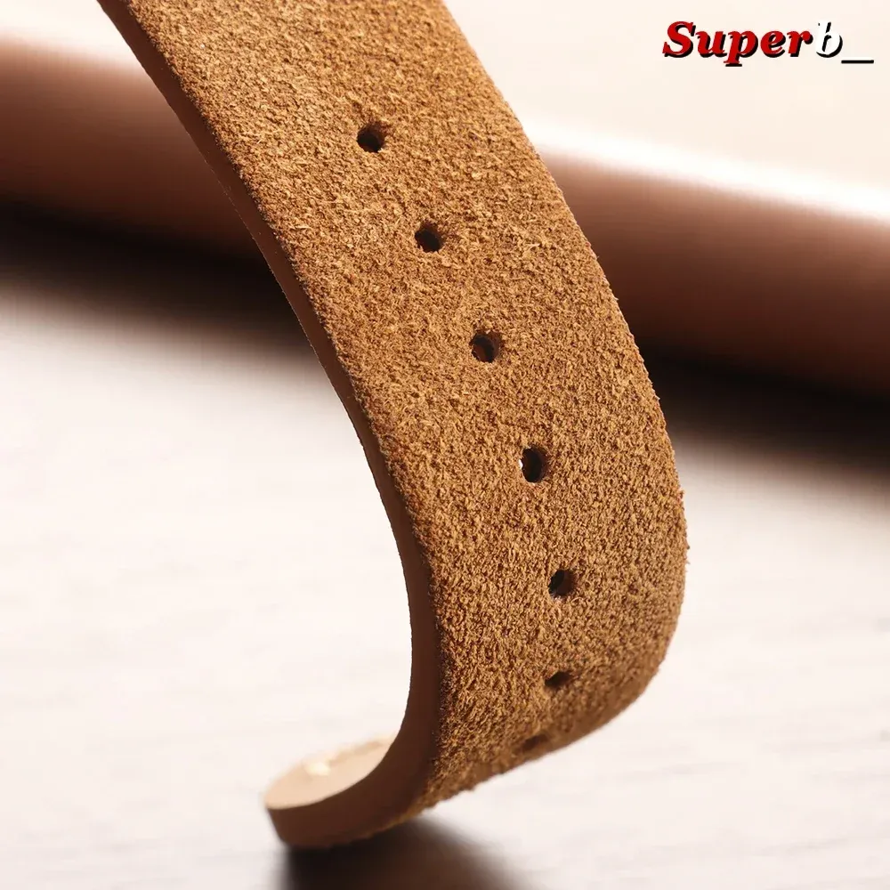 Bracelet montre cuir suédé 14 à 22 mm