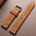 Bracelet montre cuir suédé 14 à 22 mm – Couleur du bracelet Marron clair