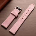 Bracelet montre cuir suédé 14 à 22 mm – Couleur du bracelet Rose