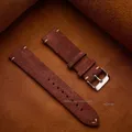 Bracelet montre cuir suédé 14 à 22 mm vintage – Couleur du bracelet dark brown