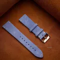 Bracelet montre cuir suédé 14 à 22 mm vintage – Couleur du bracelet violet