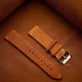 Bracelet montre cuir suédé 14 à 22 mm vintage – Couleur du bracelet yellow brown