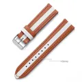 Bracelet montre cuir vache étanche 20 à 22 mm – Couleur du bracelet brown white