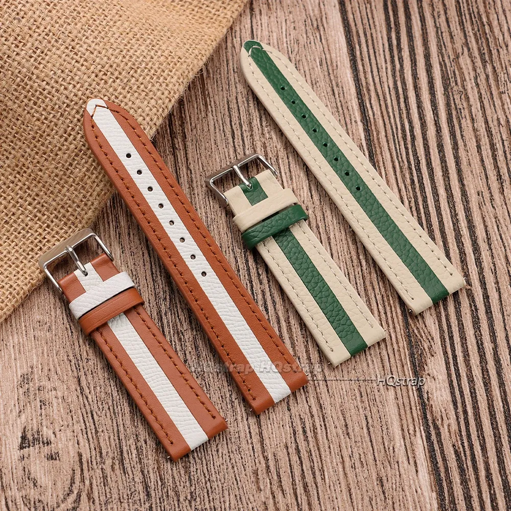 Bracelet montre cuir vache étanche 20 à 22 mm