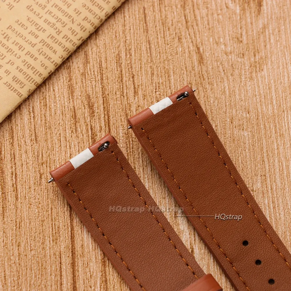 Bracelet montre cuir vache étanche 20 à 22 mm