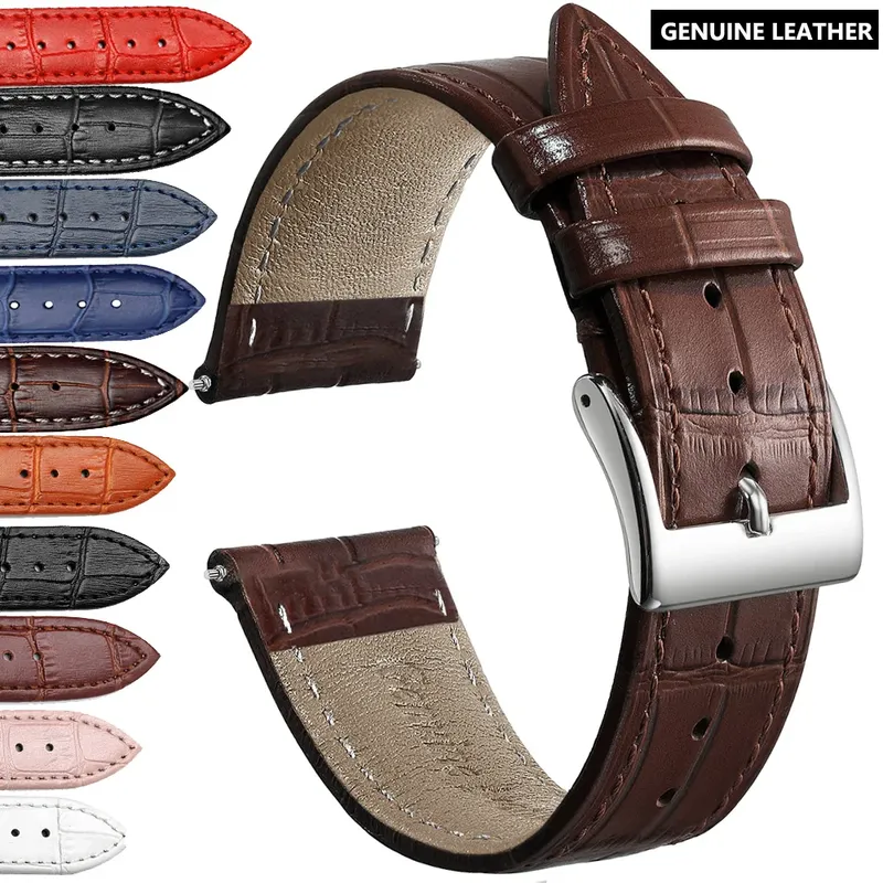 Bracelet montre cuir vachette 12 à 22 mm souple
